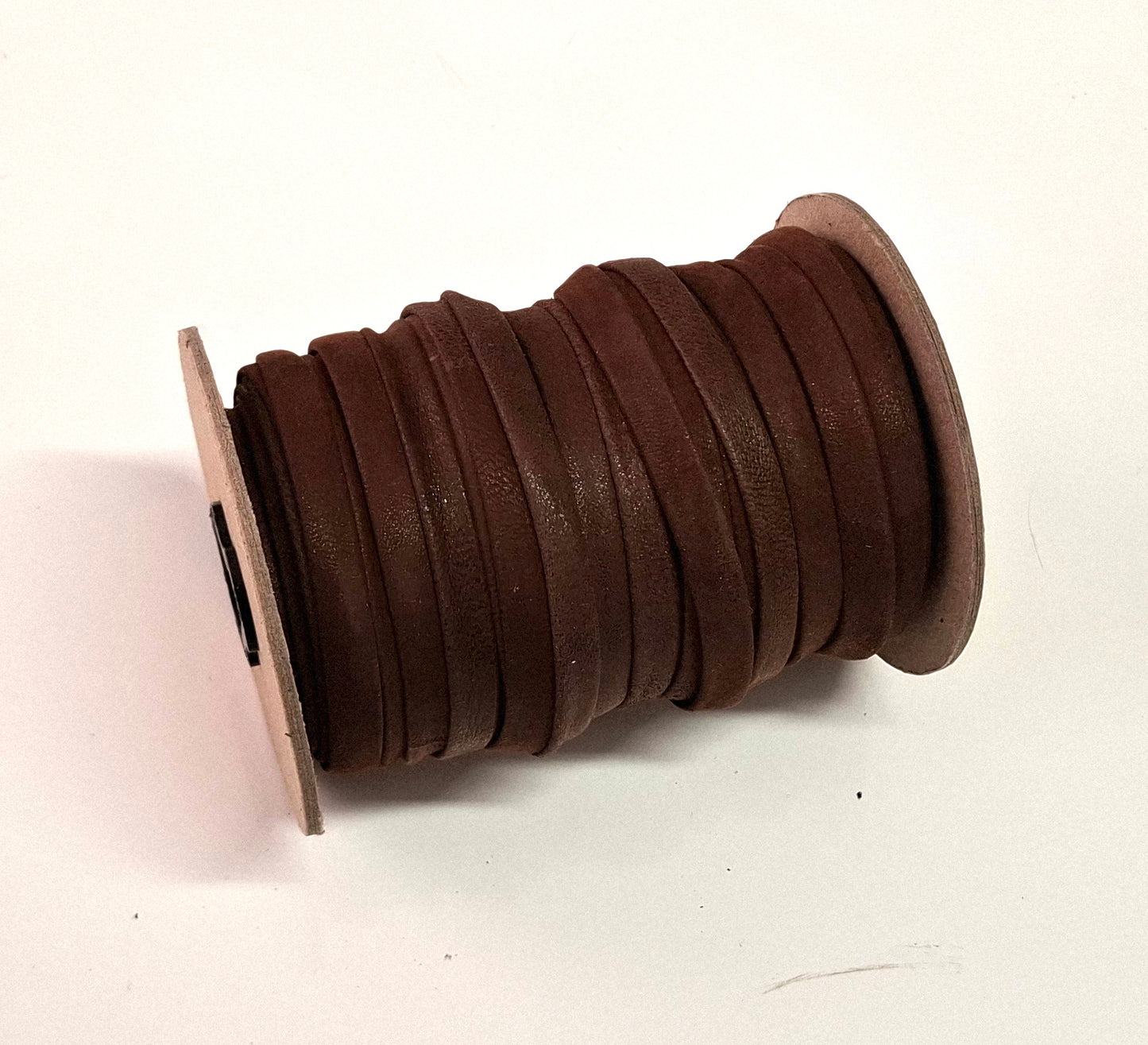 Genuine Lambskin Leather Stripping 3/8" Double-Fold in Light Aviator Brown (5 yds) 0375BLA