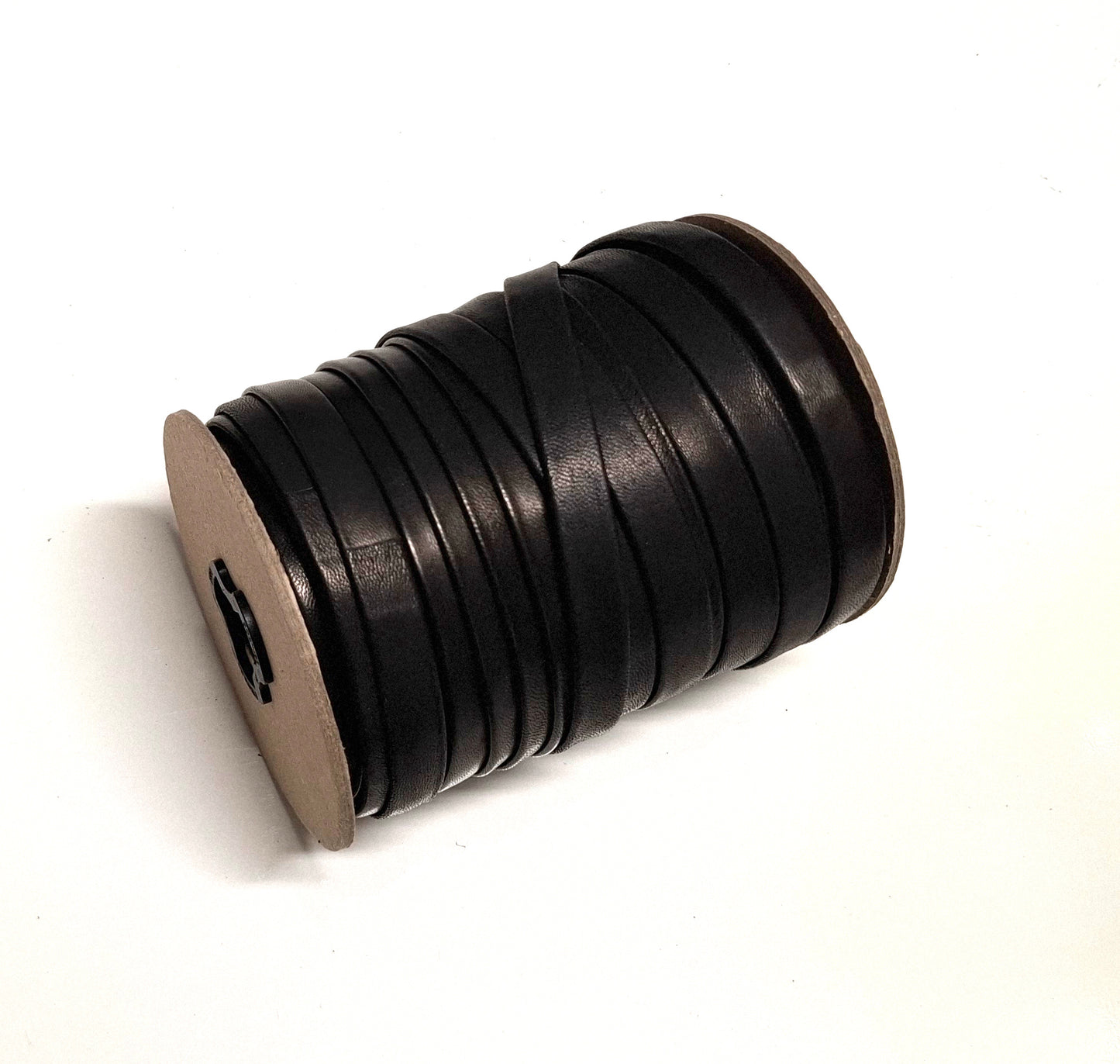 1/2" wide lamb leather strip in Black sheep #2 (3 yds) 3702XLA Double-folded & Reinforced