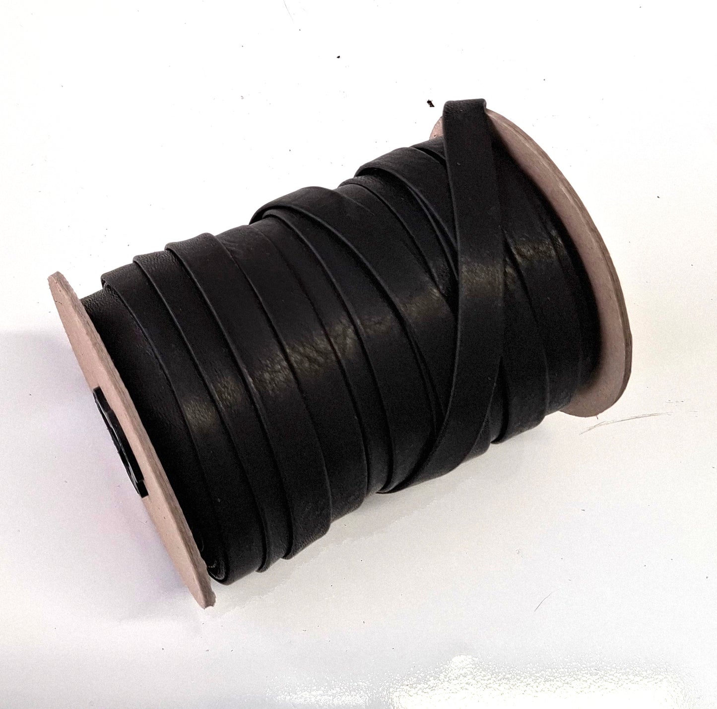 1/2" wide lamb leather strip in Very Dark Brown sheep (3 yds) 3702XLA Double-folded & Reinforced