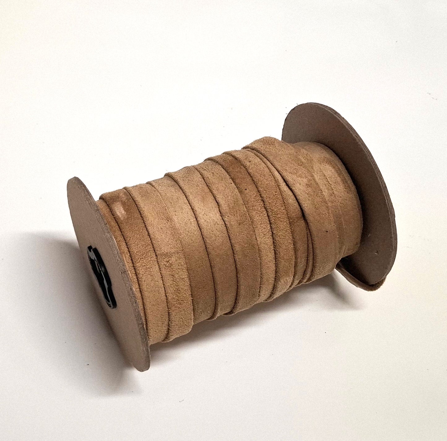 1/2" wide pig suede strip in Mushroom DAMAGED (3 yds) 3702XP5 Double-folded & Reinforced
