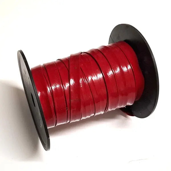 3/8" Leather Cord Piping (5 yards) in Red Krinkle Patent 0375BCK