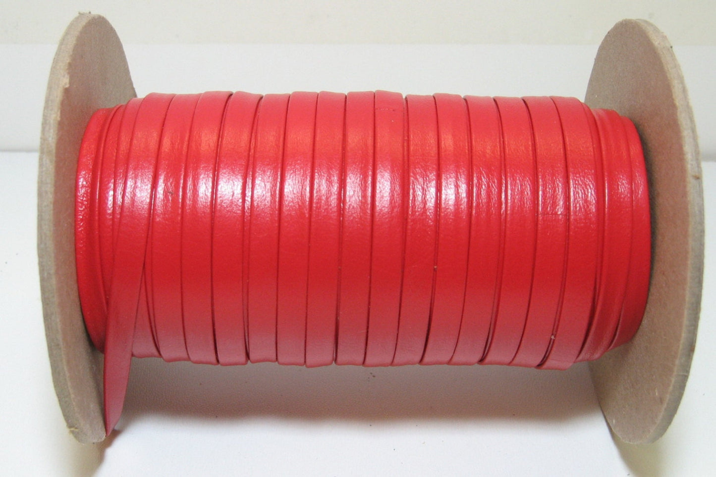 1/4" wide Double-folded Red Re-dyed Cowhide Stripping (5 yds) 0250BD7