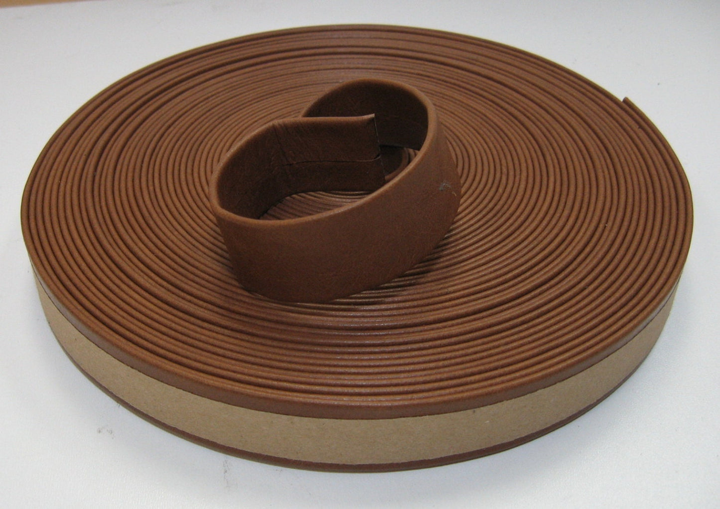 1" Double Folded, Reinforced, Cowhide Strap Corral Brown (1 YD) 1000RDB strap; leather handbag strap; heavy strap;