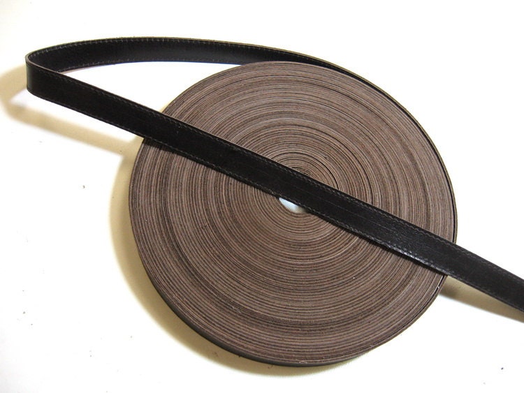 Calf Leather Stitched Stripping 5/8" Back to Back Analine Brown (3 YDS) 2993XD6