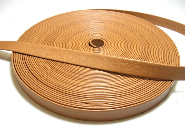 3/4" Double-folded & Reinforced Cowhide Leather Strap in Corral Tan (2 YDS) 0750RDB; purse strap; harness; leather crafts; shoe making