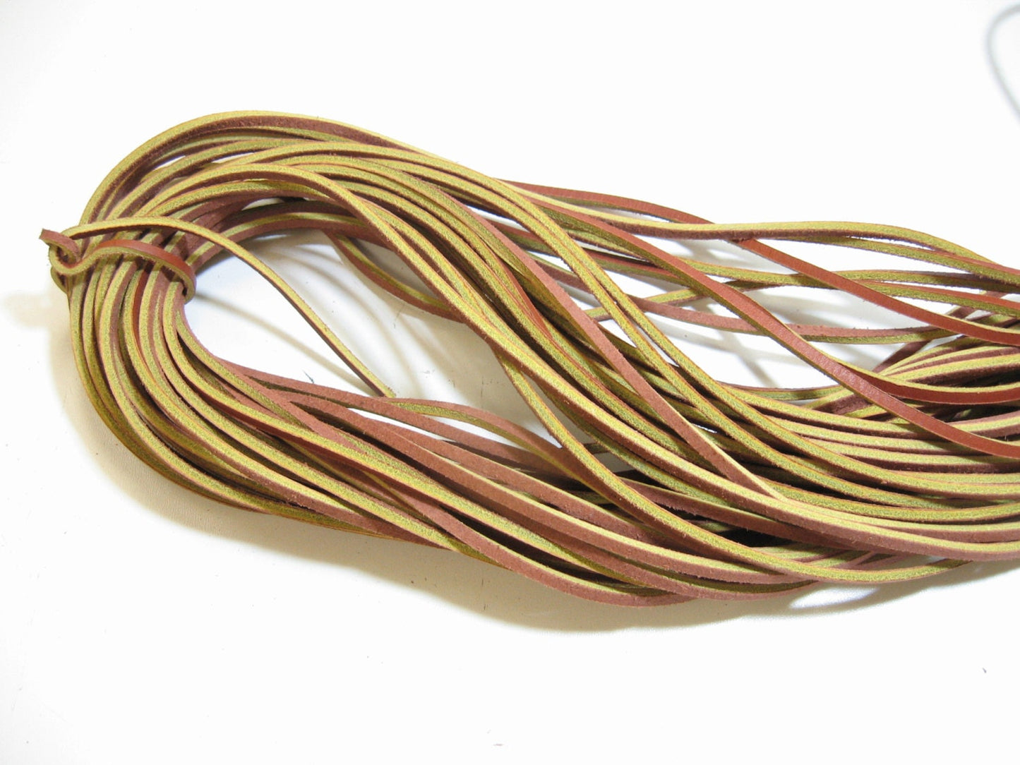 Veg tanned Leather Laces 1/8" x 45" Tan