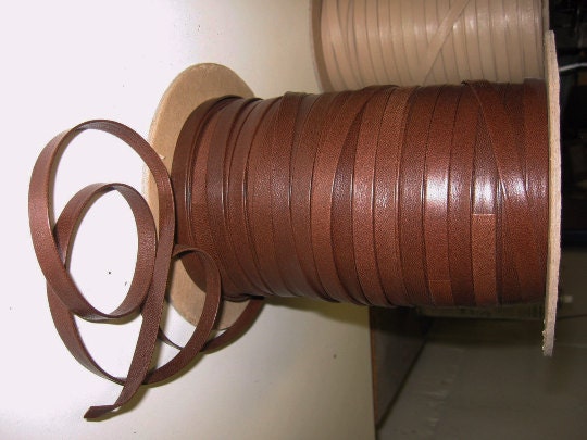Genuine Lambskin Stripping 3/8" Double Fold in Dark Chestnut (3 yds) SM0375BL