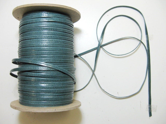 3/16 Stitched Jewelry Cord Lacing in Aviator Blue Buffalo Calf Leather (3 yds) 3706XDD