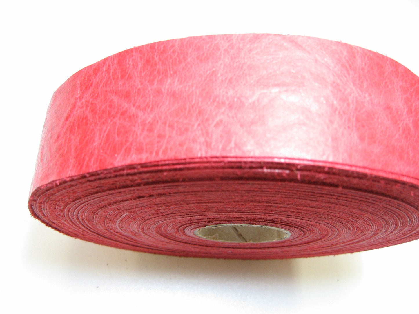 1-1/2" Flat Cowhide Leather Binding in Arizona Red (3 yd) 1500ND8 trim tape; edge binding; leather tape