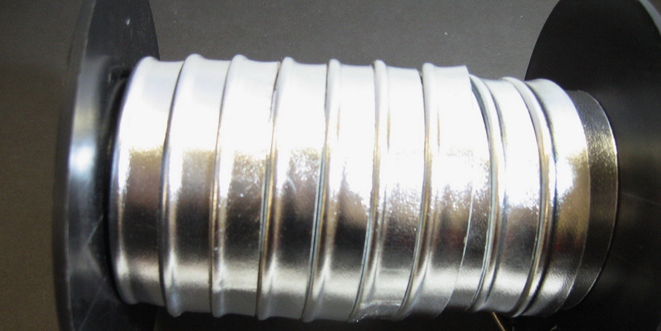 1/2" Cowhide Cord Piping in Firm Silver Metallic Leather (3 yds) 3277XCD