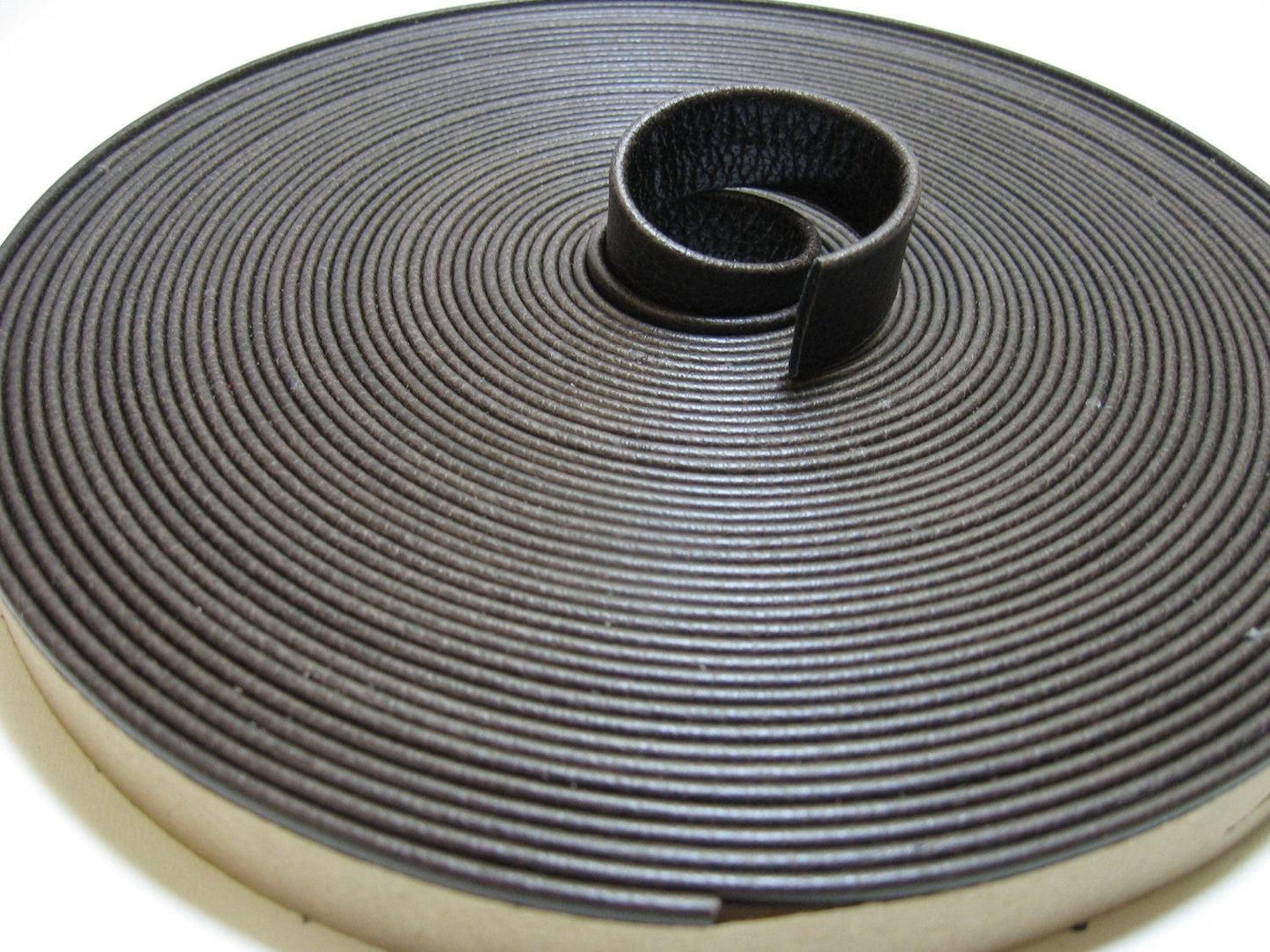 Genuine Leather Strap 3/4" Double-Folded and Reinforced (2 YDS) in Sienna Brown 0750RD6