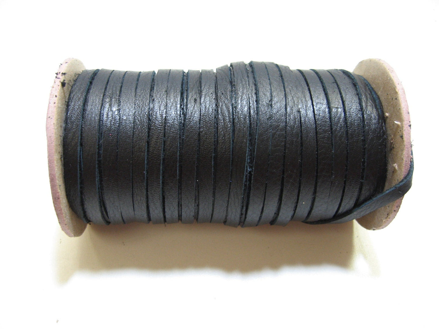 WHOLESALE LOT - Genuine Leather Flat Lacing varying from 1/8" to 3/16" Black Fuji jewelry cord; lacing; dream catchers; DISCOUNTED 0156ndx