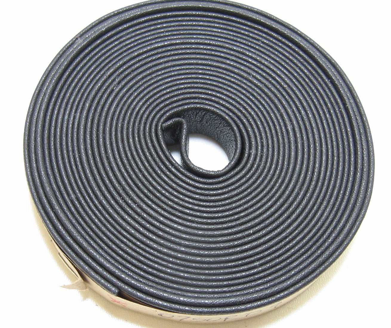 3/4" Double-folded & Reinforced Cowhide Leather Strap in Black Climax (2 YDS) 0750RD9