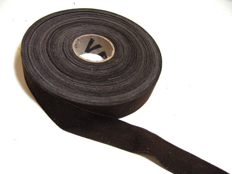 3/4" Flat Medium Brown Genuine Pig Suede Binding (5 yds) 0750NP4 trim tape; edge binding; leather tape