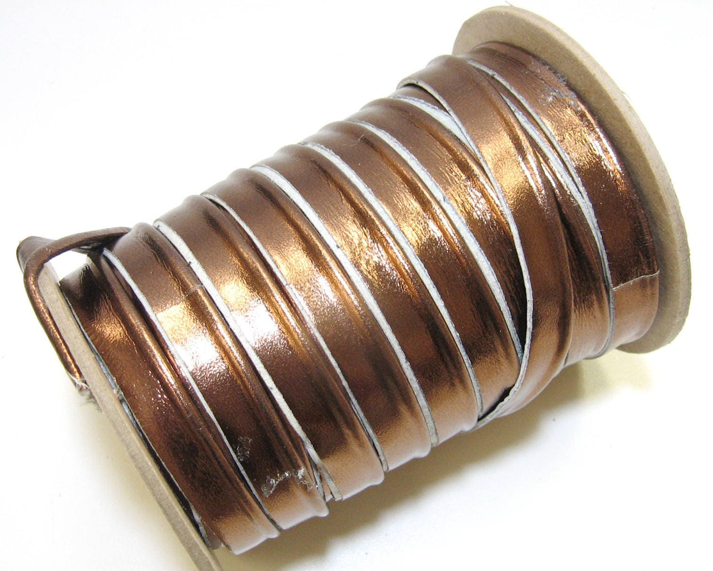 1/2" Cord Piping, Cowhide Leather in Bronze Metallic 3277XDD