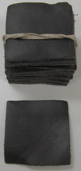 Leather squares 1.5" x 1.5" 10 pieces per lot black or brown