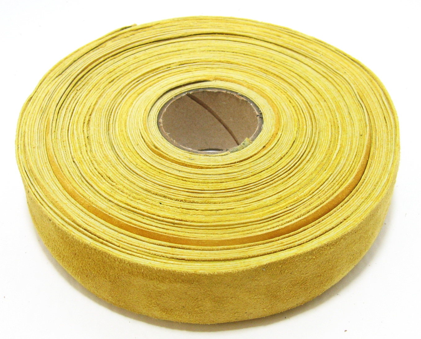 1- 1/4" Flat, Pig Suede Stripping, in Yellow Gold (3 YDS) 1250NP4 trim tape; edge binding; leather tape