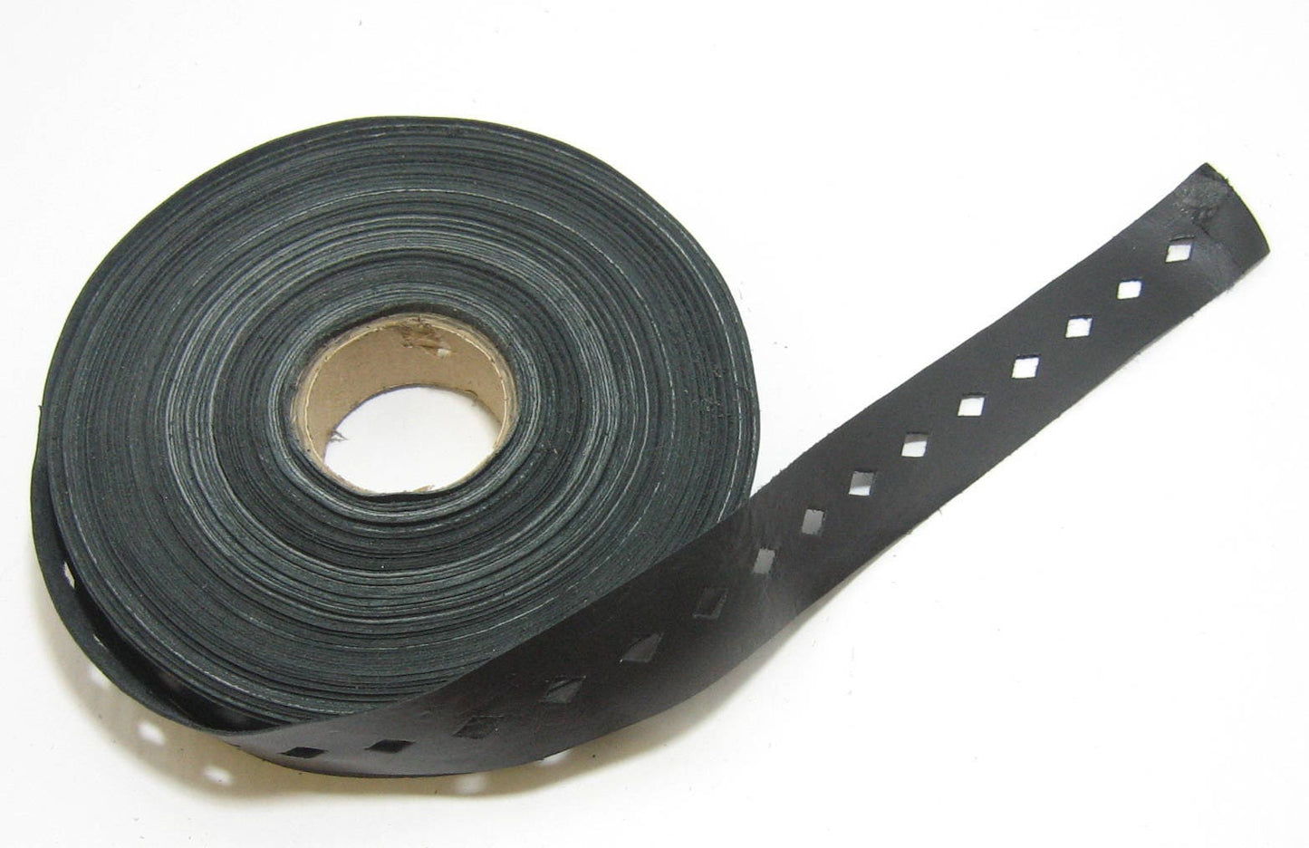 UNIQUE Diamond Perforated Leather Trim Tape Binding - (3 YDS) 1" Wide Black Kyoto - 1000ND9DIA; sewing; crafting; piping; edge binding