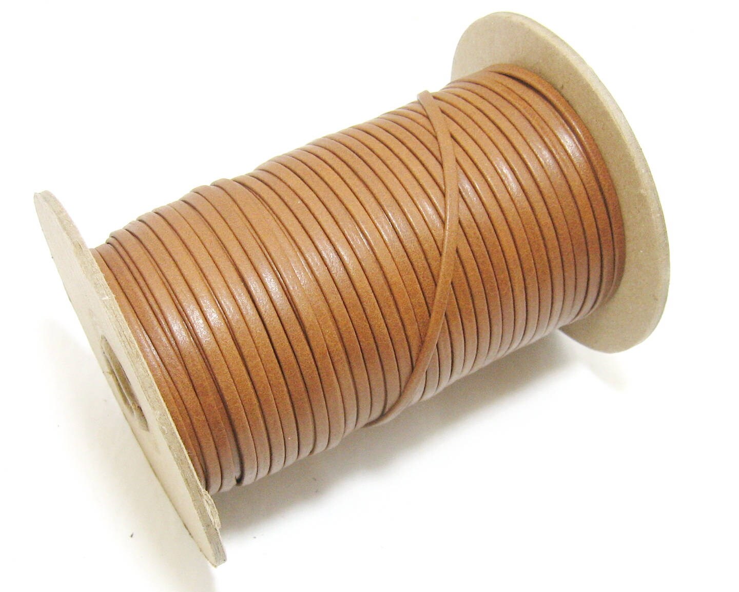 Genuine Cowhide Leather 1/8" Double-folded & Reinforced in Corral Brown (5 yds) 0125RDB