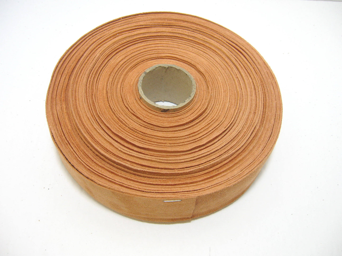 1-1/2" Flat, Cow Split Suede Binding in Burnt Orange (2 YDS) 1500NP4 - large wide binding in genuine leather