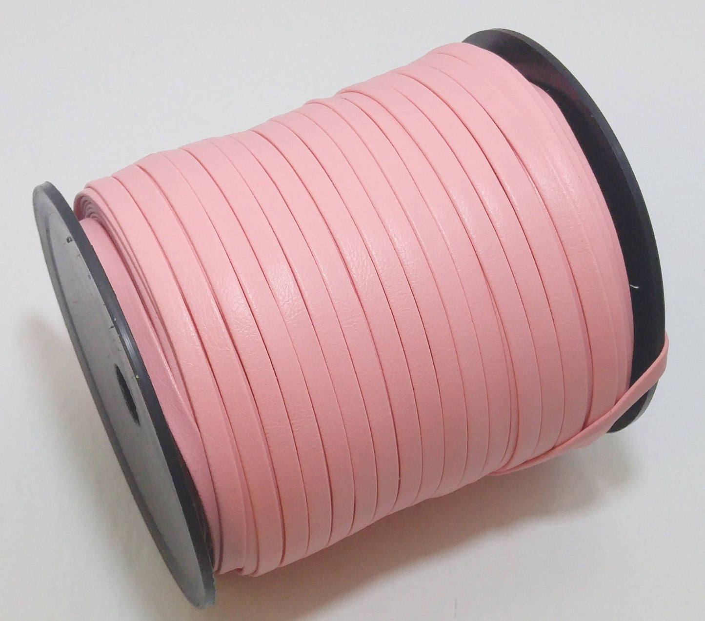 1/4" Polyurethane Leatherette Stripping in Bubblegum Pink (10 yds) 0250BUPU faux leather strips; jewelry cord; trimming vegan leather trim