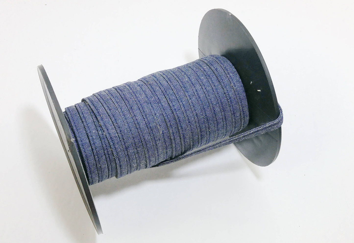 NEW COLOR!!! 1/4" Stitched and Folded Jewelry Cord in 6oz Denim (8.8 YDS) 2635XTDEN