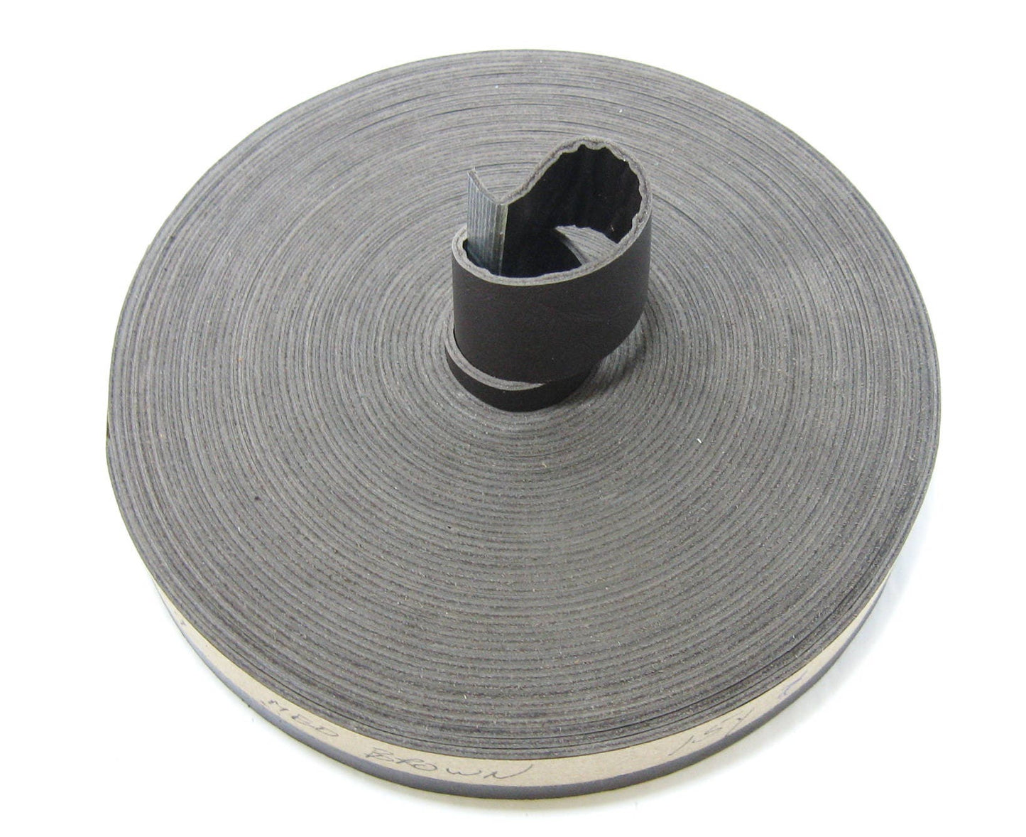 1" Back-to-back Medium Brown Genuine Cowhide Leather Belting (3 YDS) 3037XD9 purse strap; leather strip; bracelet; handle; hanger