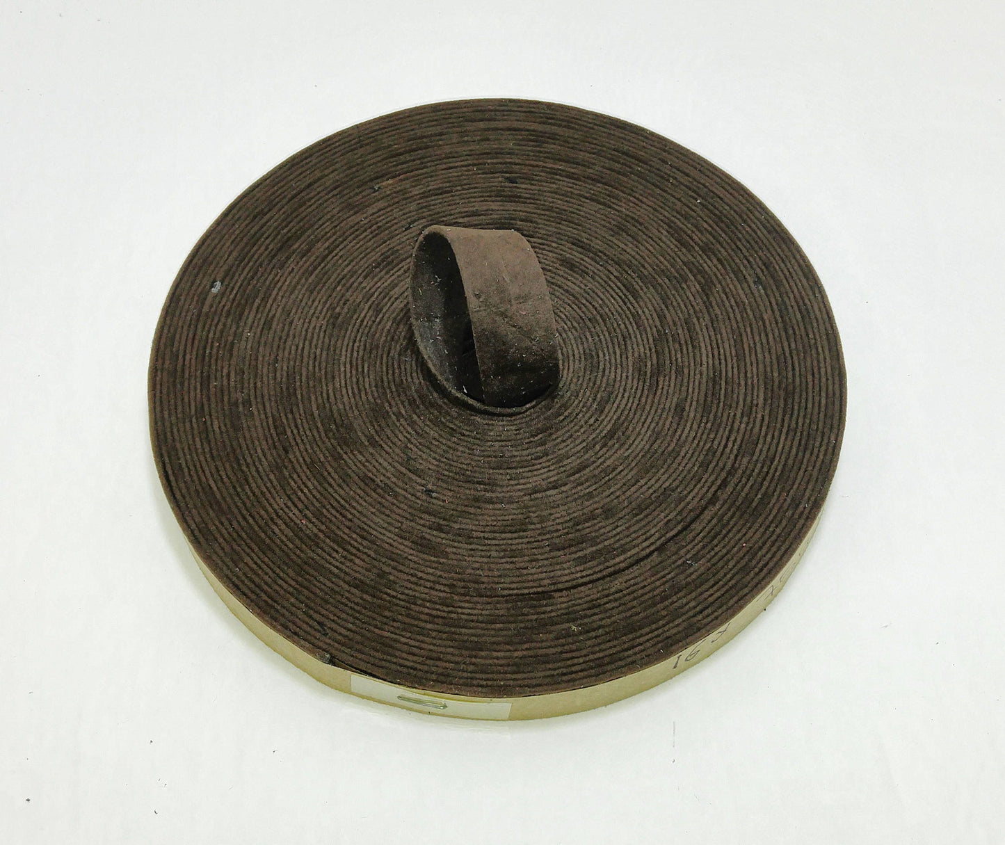 3/4" Double Folded, Vegan Faux Suede Strap in Brown Diamond Stitch (3 YDS) 0750BUKOR - straps; faux suede; handbag; sewing; crafting