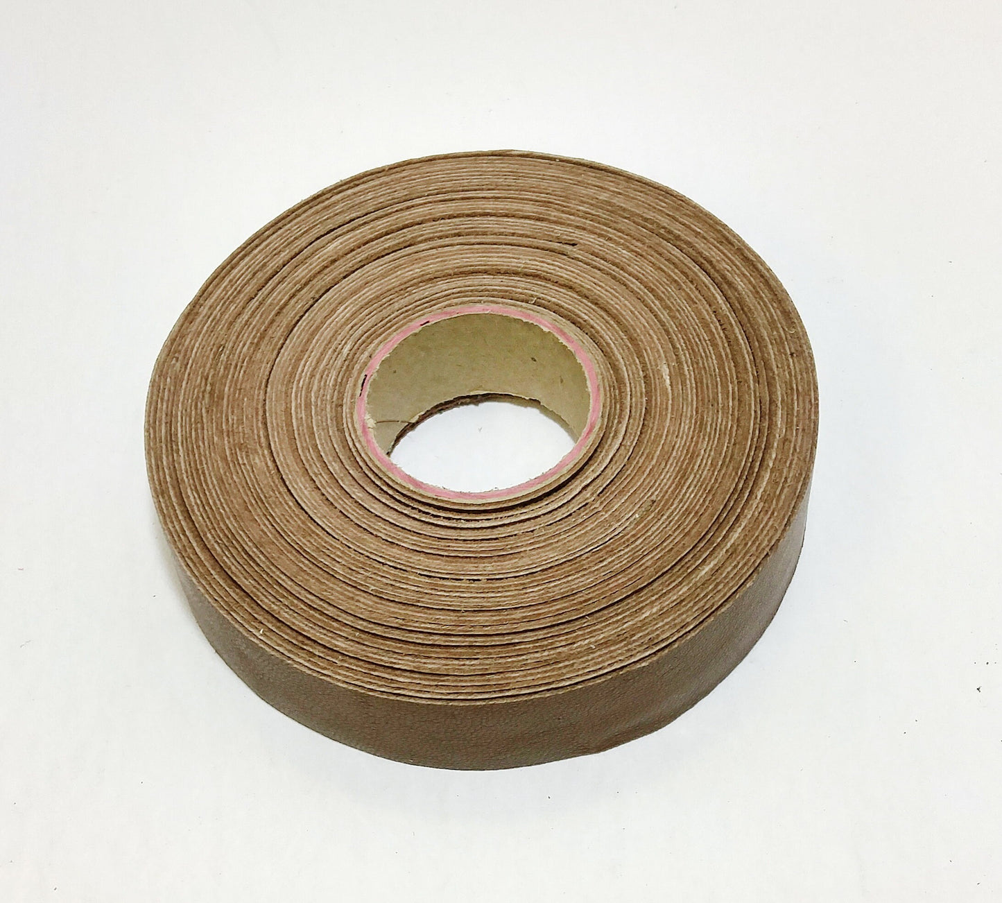 1" Flat Lambskin Leather Binding in SAND 3 yds) 1000NLA trim tape; edge binding; leather tape; light brown; brown; tan *card*