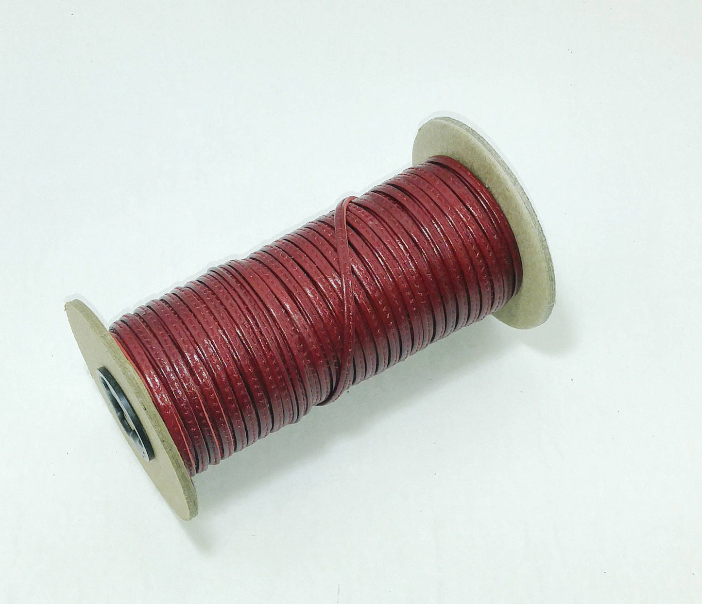 1/8" Stitched Jewelry Cord Lacing in Country Red Cowhide (5 yds) 3596XDB