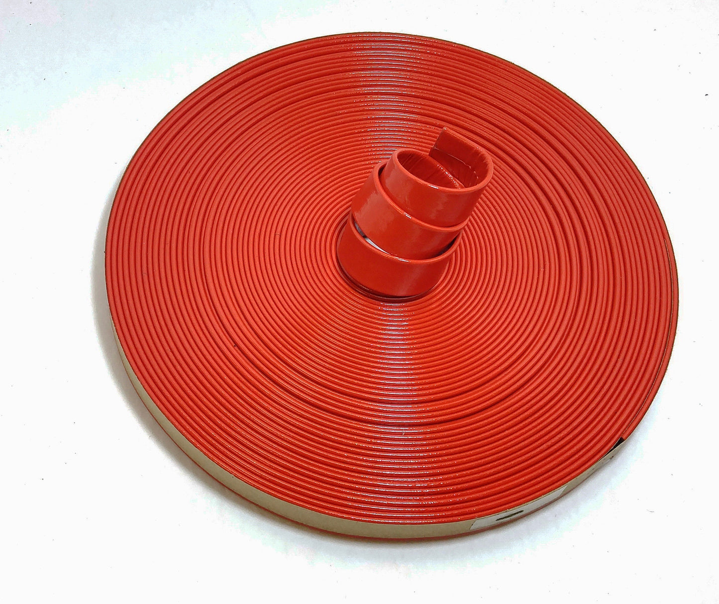 3/4" Double-folded & Reinforced Cowhide Leather Strap in Fire Red Patent (2 YD) 0750RDB strap; harness; kink; cosplay; costumes; crafts