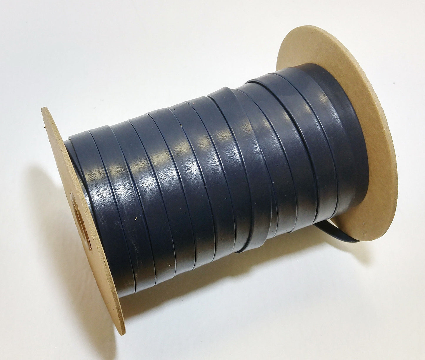 1/2" Polyurethane Leatherette Stripping in Navy (10 yds) 0500BUPU faux leather strips; jewelry cord; trimming vegan leather trim