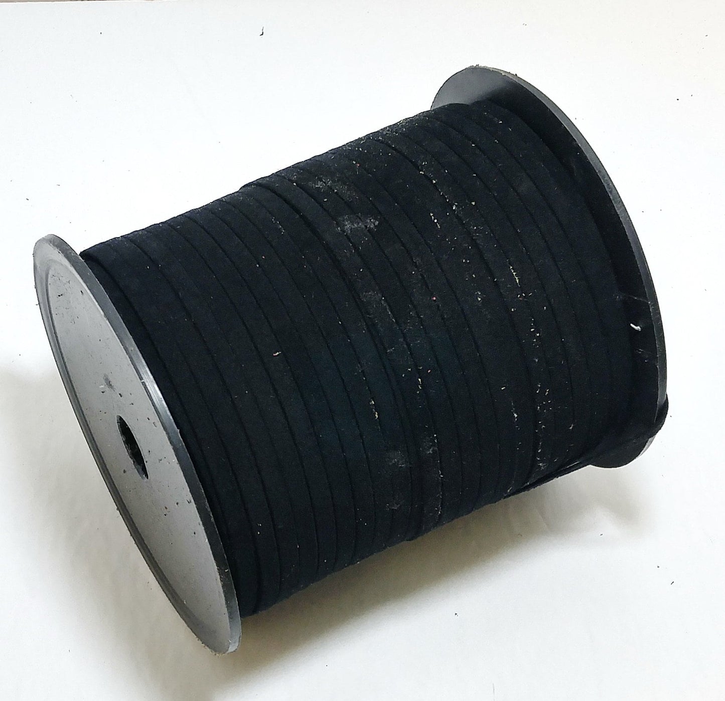 3/16" Polyurethane Stripping in Black Faux Suede (10 yds) 0187BUPU faux leather strips; jewelry cord; trimming;VEGAN