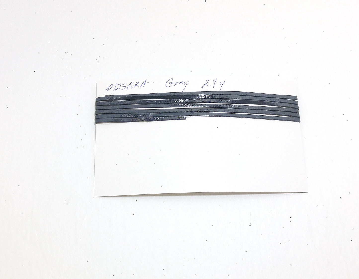 1/8" Double Folded and Reinforced Kid Leather Lacing in Grey/Gray (2.4 yards) 0125RKA