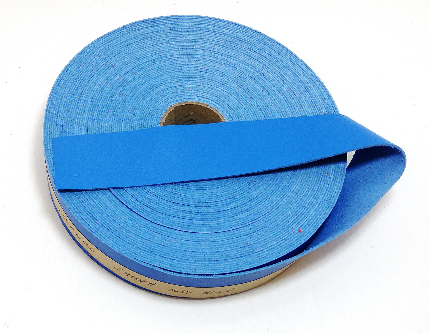 1-1/2" Flat, Cowhide Leather Edge Binding in Blue Issy Cowhide (4 YDS) 1500NDD - Trim tape; leather tape - not to be used for a strap