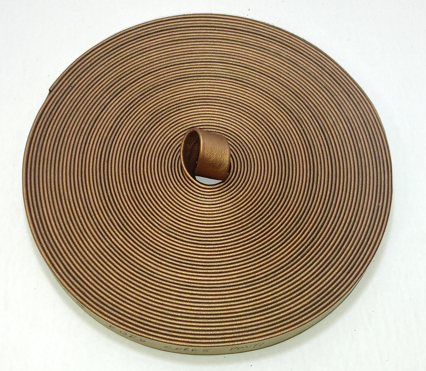 Genuine Leather Strap 3/4" Double-Folded and Reinforced (2 YDS) in Euro Cores Ponta 0750RDD bronze; matte bronze; copper