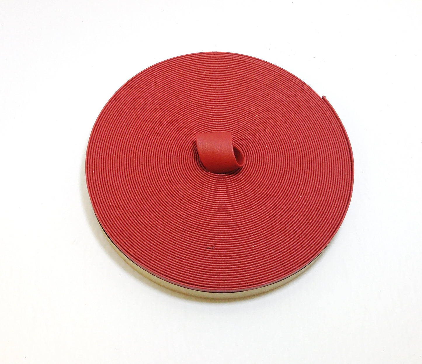 3/4" Double Folded, Vegan Leather Strap in Red Athena (5 YDS) 0750BVATH vinyl