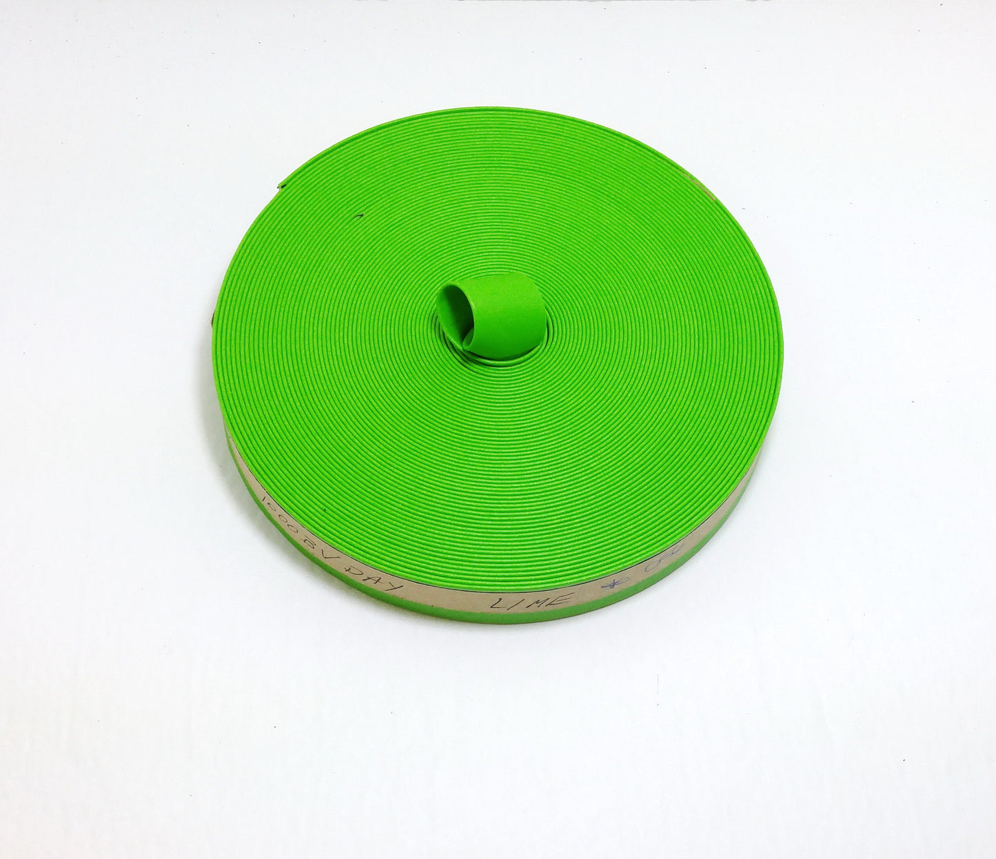 1/2" Double Folded, Vegan Leather Strap in Lime Green Daytona (5 YDS) 0500BVDAY vinyl