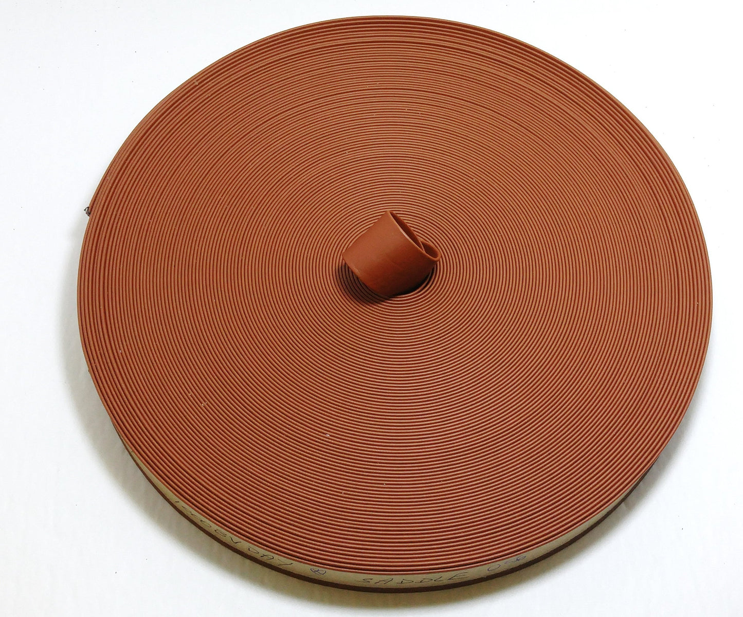 1/2" Double Folded Vegan Leather Strap in Saddle Daytona (5 YDS) 0500BVDAY vinyl brown tan