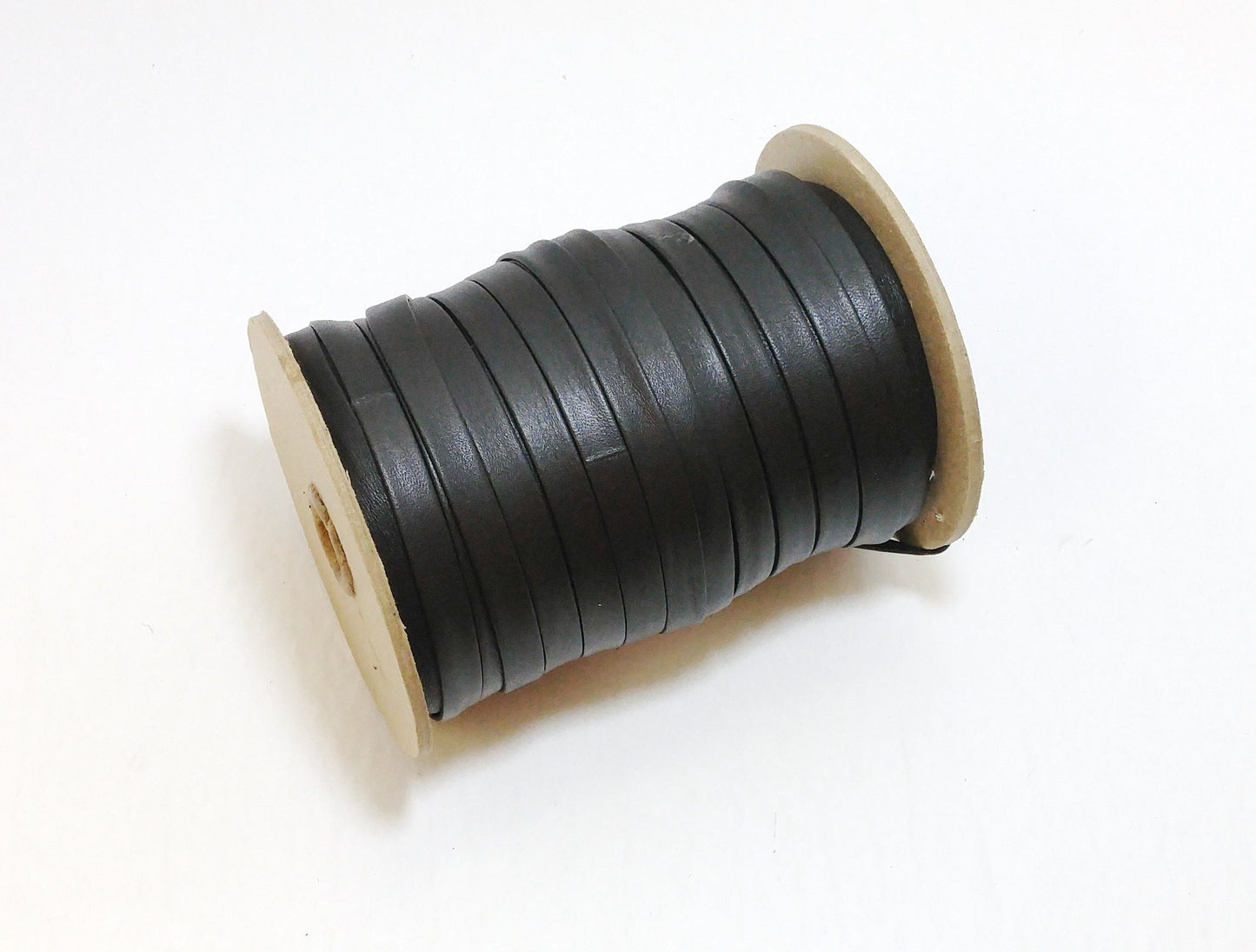 Genuine Cowhide Stripping 3/8" Double Folded Leather in Dark Brown Lambtouch (5 yds) 0375BDB