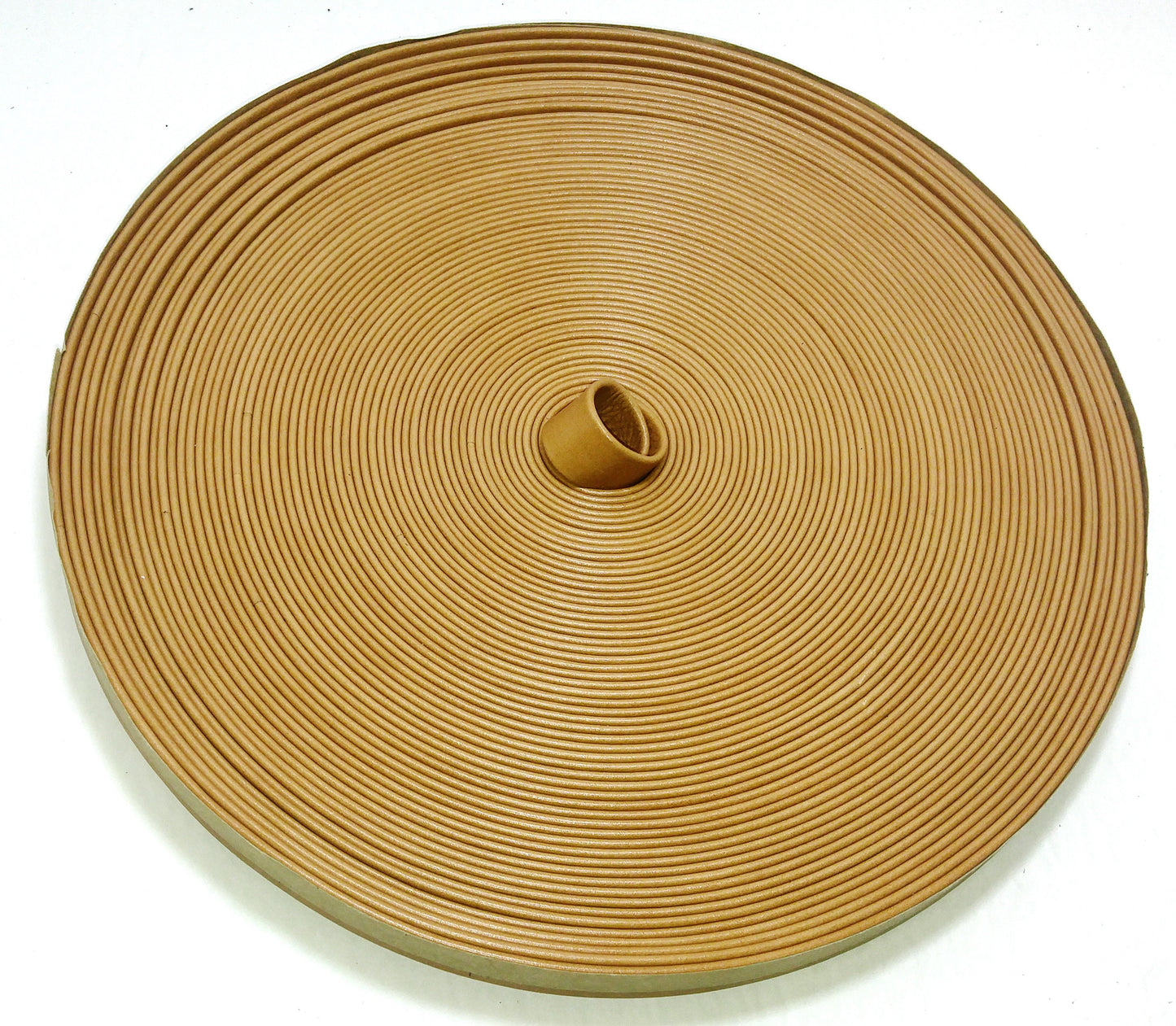 Genuine Leather Strap 3/4" Double-Folded and Reinforced (2 YDS) in Camel Lustre 0750RDD light brown; beige; tan; caramel