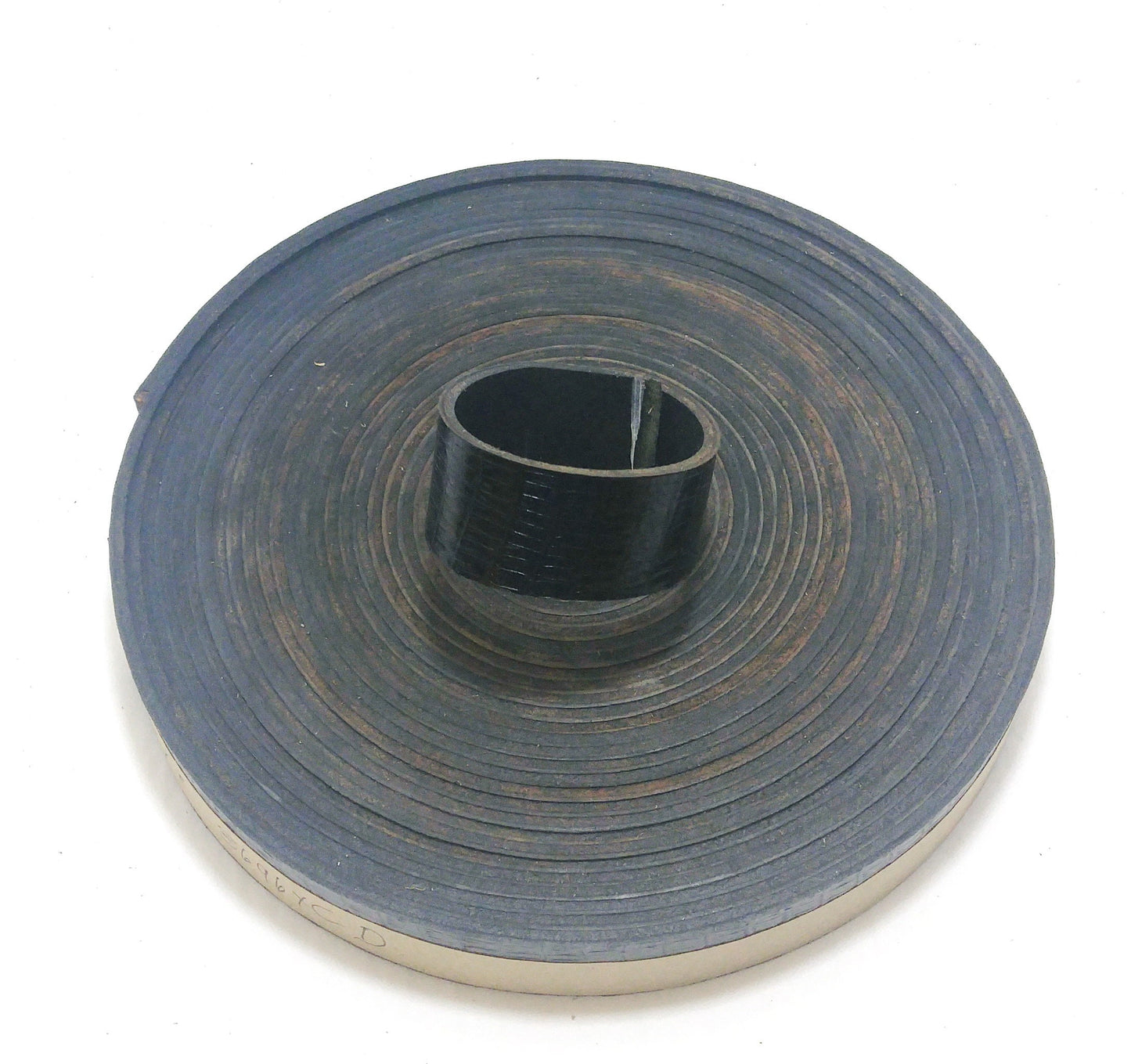 1" Back to Back Cowhide Leather Stripping in Black Snake Print (1 YD) 3696XCD- straps, leather shelving; harnesses