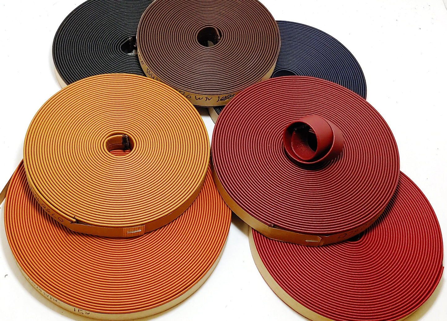 1" wide Polyurethane Faux Leather Strip for Straps Vegan; Black, 1000BULT