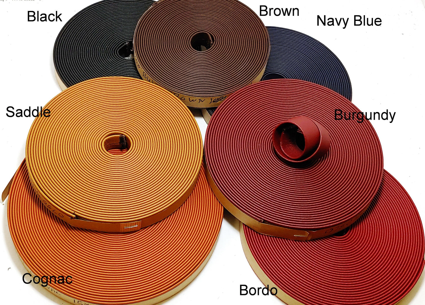 1" wide Polyurethane Faux Leather Strip for Straps Vegan; Black, 1000BULT