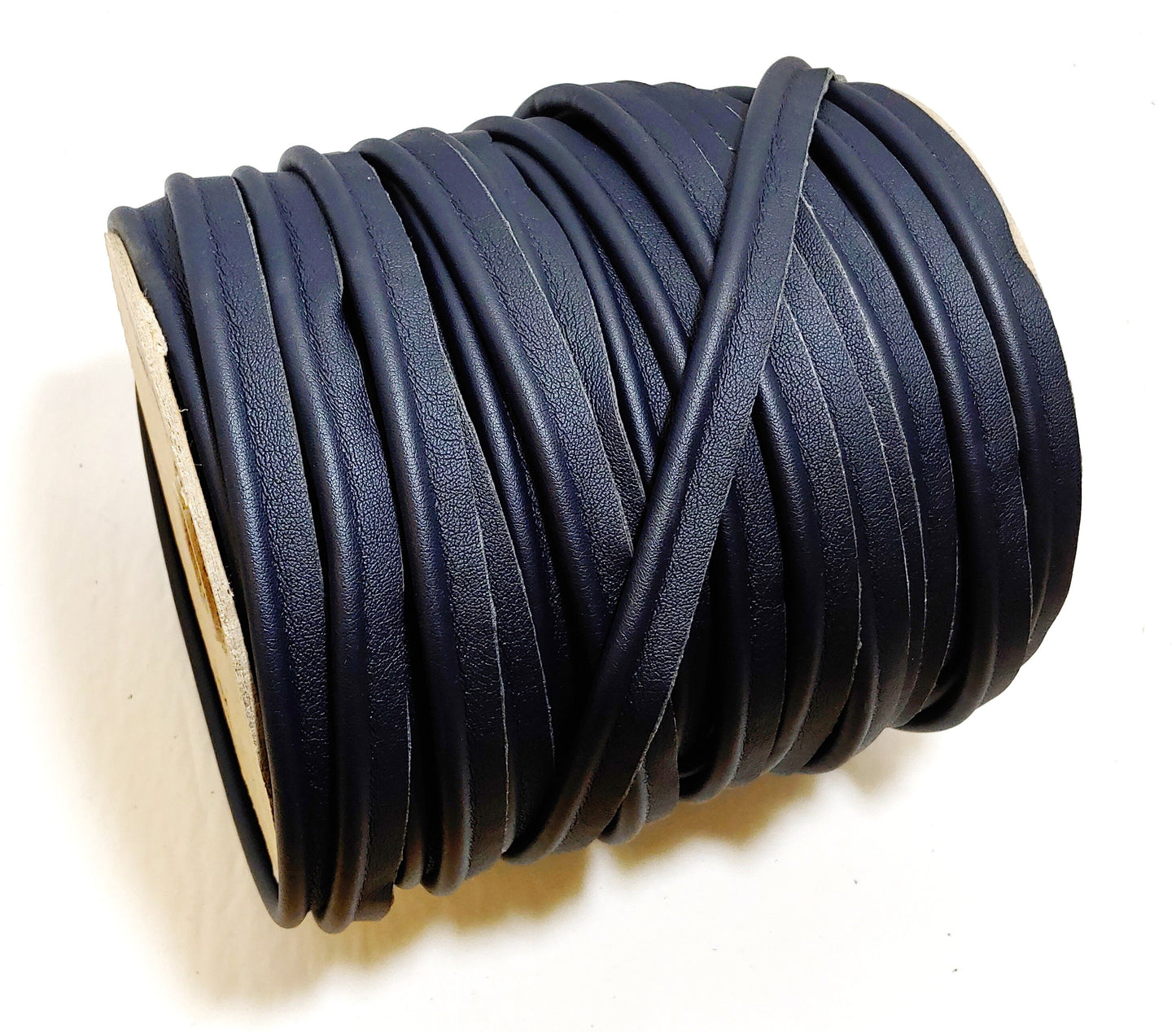 5/8" Polyurethane Faux Leather Upholstery Piping Thick Welting Furniture Handbags Vegan; Navy Blue 3118XULT (5 Yards)