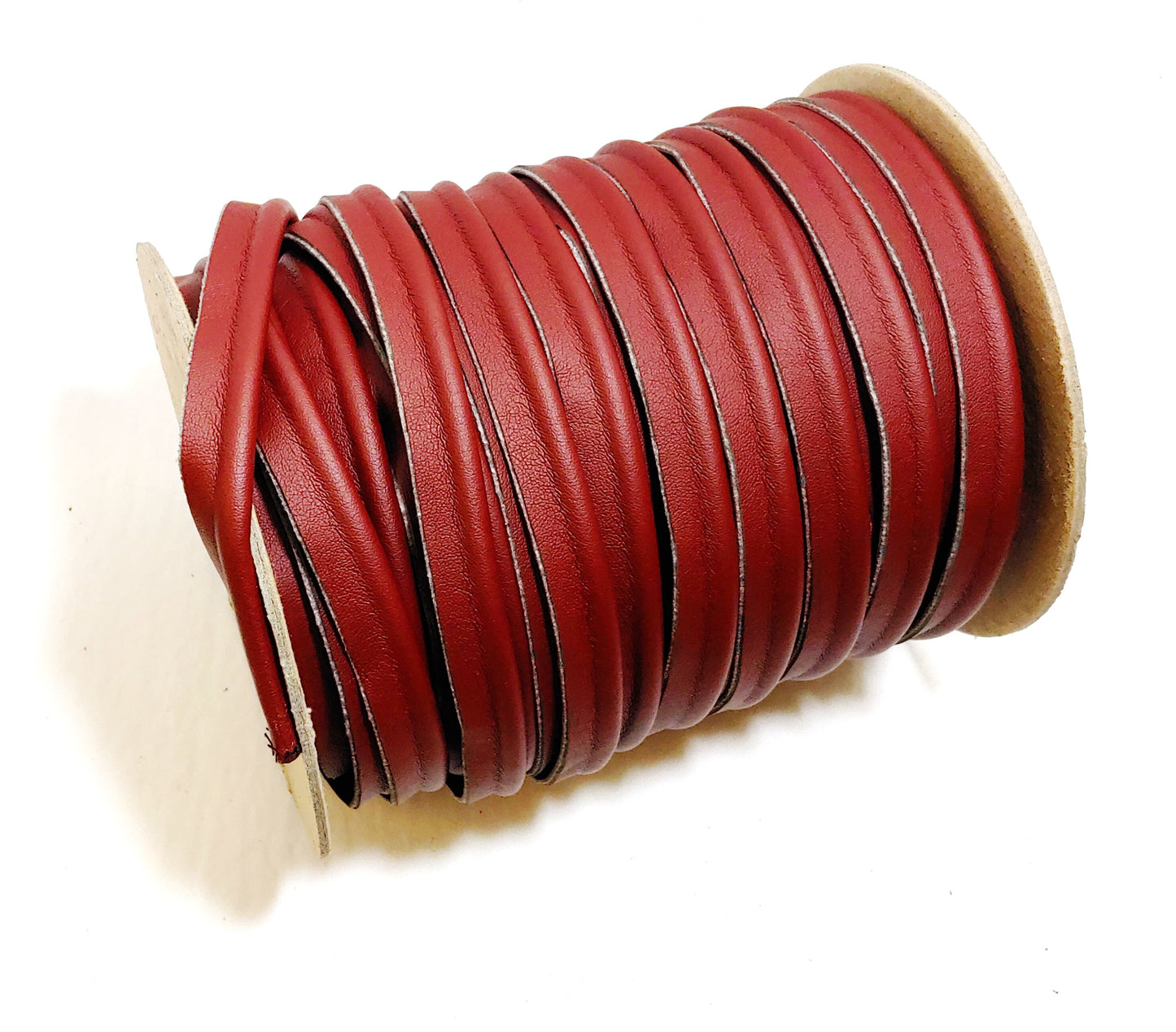 5/8" Polyurethane Faux Leather Upholstery Piping Thick Welting Furniture Handbags Vegan; Burgundy 3118XULT (5 Yards)