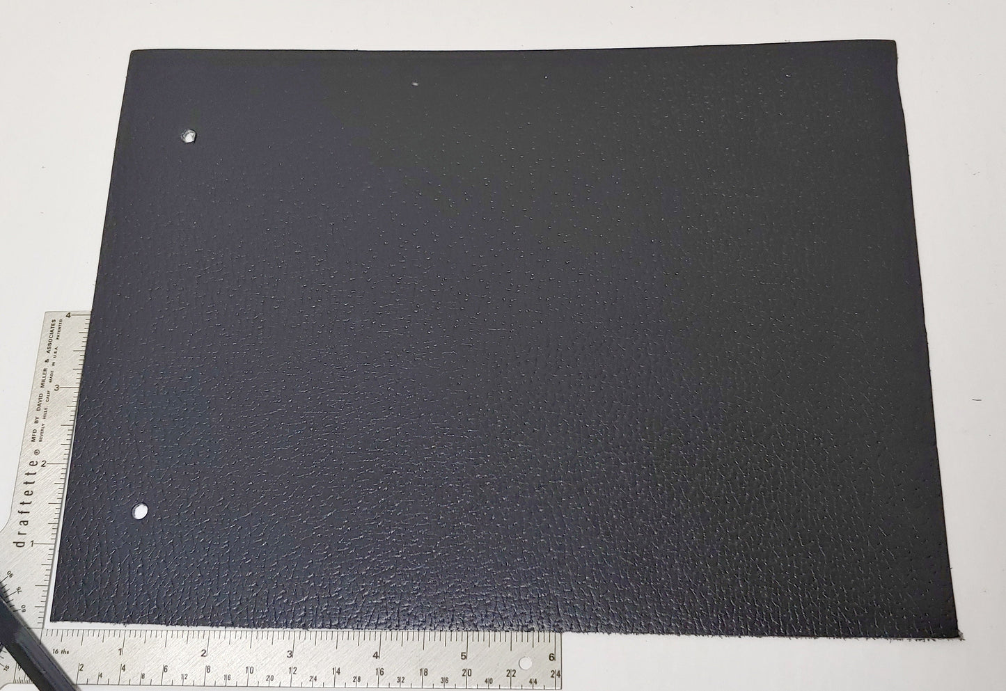 Black Embossed Cowhide Leather Rectangle Scrap Piece Good for Crafting (#22) 10.5" x 8" 26.5cm x 20.5cm)