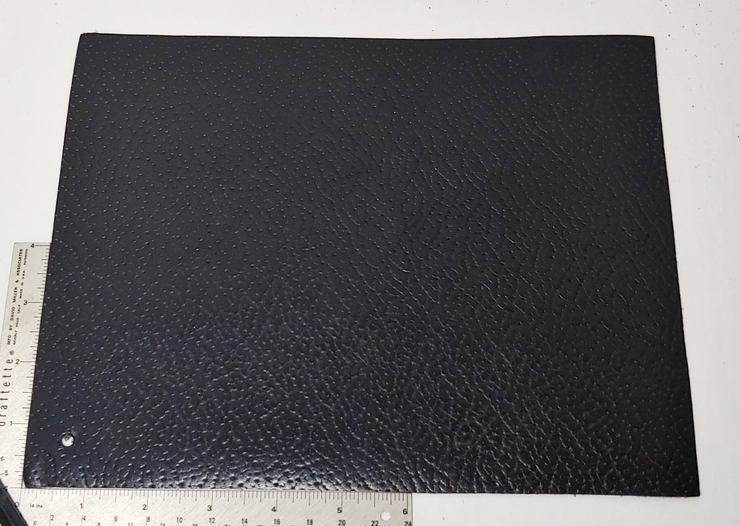 Black Embossed Cowhide Leather Rectangle Scrap Piece Good for Crafting (#47) 10.5" x 8" 26.5cm x 20.5cm)