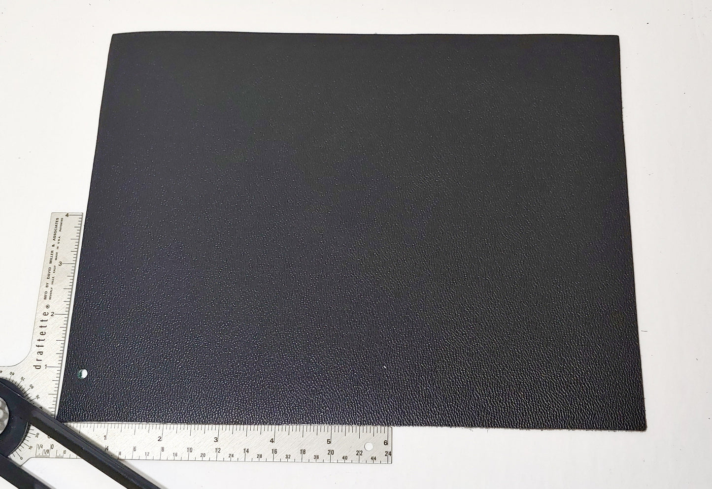 Black Embossed Cowhide Leather Rectangle Scrap Piece Good for Crafting (#24) 10.5" x 8" 26cm x 20.5cm)