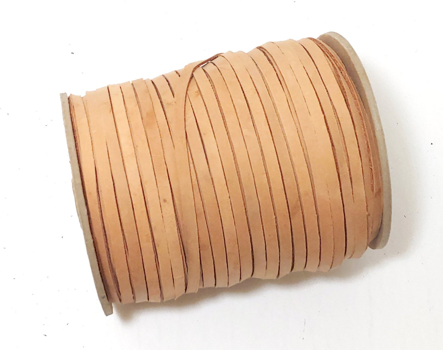 1/8" Flat Cowhide Leather Lacing in Natural Veg Tan, Beige, Dirty Natural (10 yds) 0125NCD jewelry cord; DIY;dream catchers; leather crafts;
